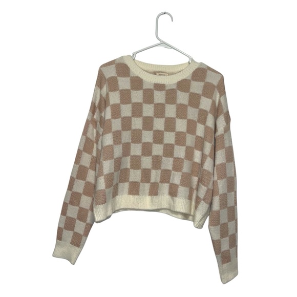 debut Sweaters - Debut cropped checked sweater